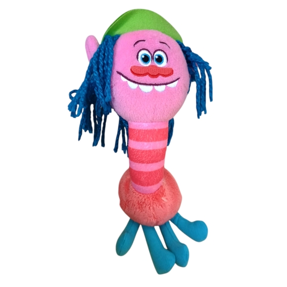 2015 Dreamworks TROLLS Hasbro 11.5" plush long neck Cooper stuffed toy - Picture 1 of 13